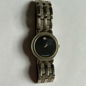Movado Museum Stainless Steel Quartz Wristwatch VINTAGE WATCH